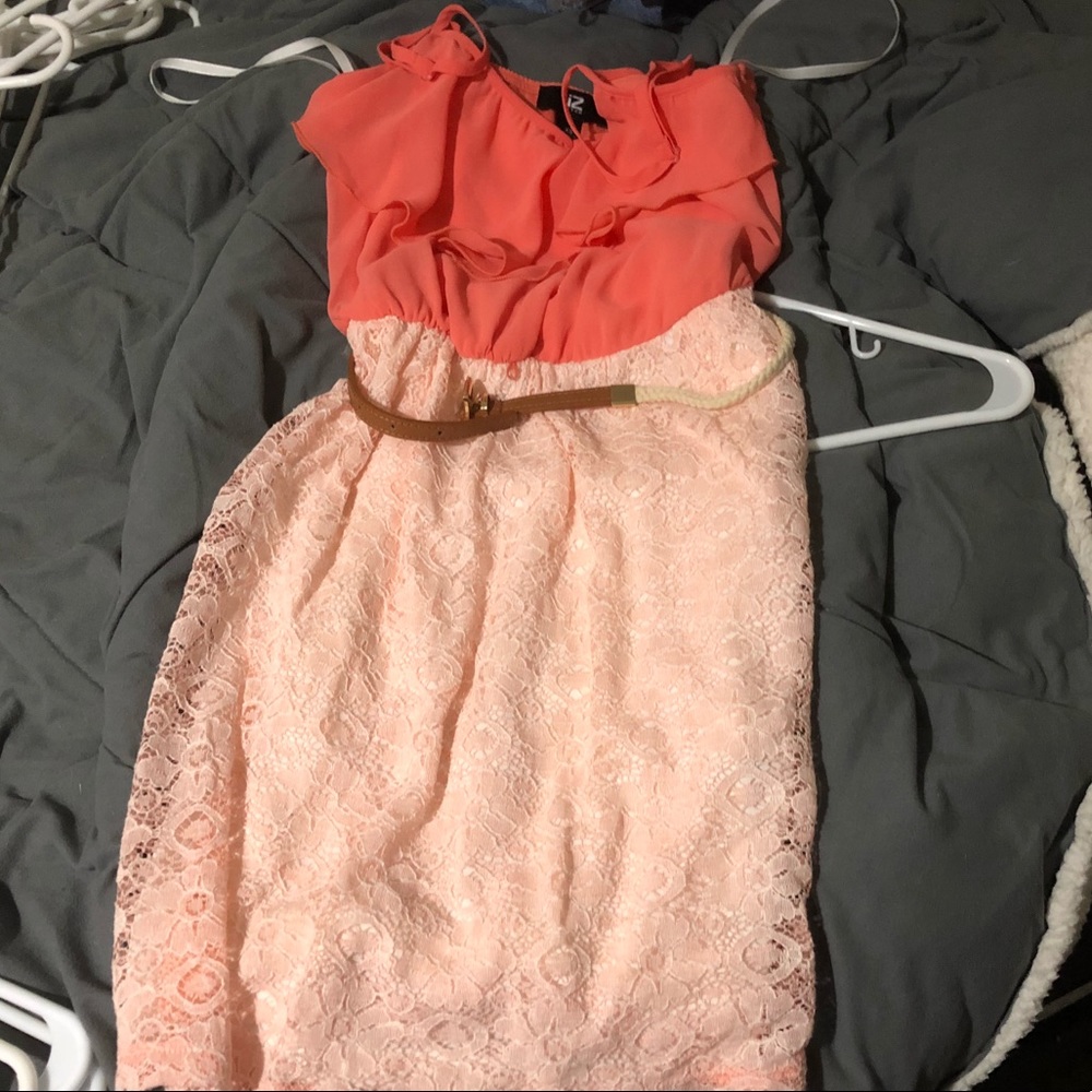 Extra Small peach/pink dress